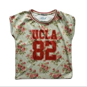 UCLA Bruins Short Sleeve Top FLORAL fits sz Large